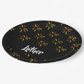 Feuerwerkskörper auf schwarz pappteller (Schrägansicht)