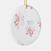 Feuerwerkskörper auf weiß keramik ornament (Rechts)