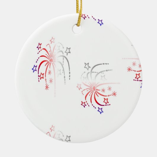 Feuerwerkskörper auf weiß keramik ornament (Vorne)