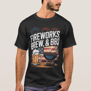 Feuerwerkskörper, Brüche und GRILLEN   Patriotisch T-Shirt