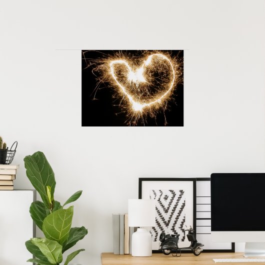 Feuerwerkskörper der Liebe Poster (Heimbüro)