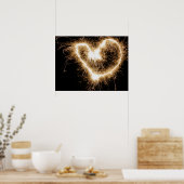 Feuerwerkskörper der Liebe Poster (Küche)