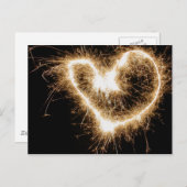 Feuerwerkskörper der Liebe Postkarte (Vorne/Hinten)