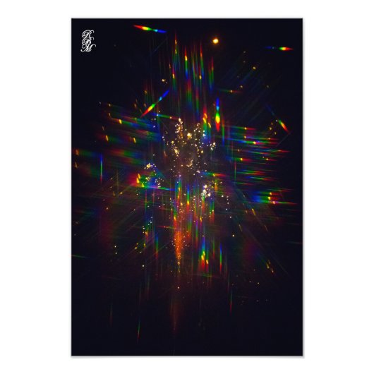 Feuerwerkskörper durch 3D-Brille 2 Fotodruck (Vorne)