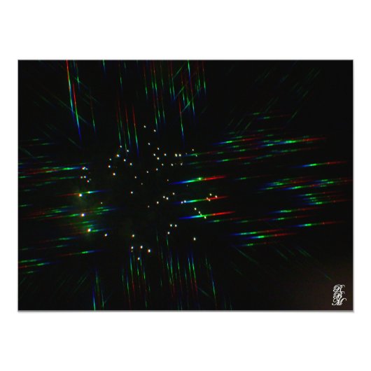 Feuerwerkskörper durch 3D-Gläser 3 Fotodruck (Vorne)