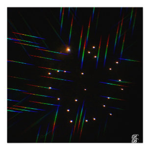 Feuerwerkskörper durch 3D-Gläser 4 Fotodruck