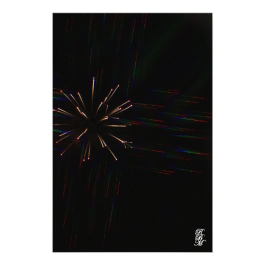 Feuerwerkskörper durch 3D-Gläser 5 Fotodruck (Vorne)