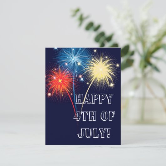 Feuerwerkskörper Einladung (Stehend Vorderseite)