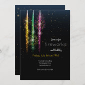 Feuerwerkskörper Einladung (Vorne/Hinten)