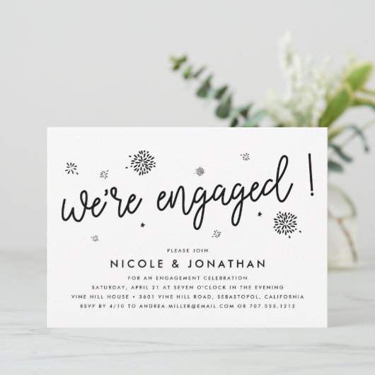 Feuerwerkskörper | Einladung der Interessengruppe (Stehend Vorderseite)