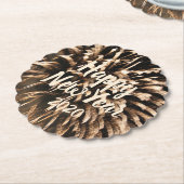 Feuerwerkskörper Frohes neues Jahr Gold Feier Foto Untersetzer (angewinkelt)