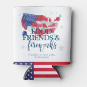 Feuerwerkskörper für Lebensmittelfreunde | AMERIKA Dosenkühler (Vorderseite)