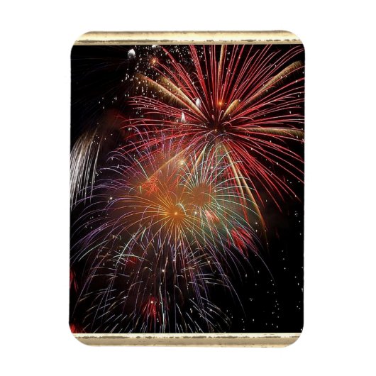 Feuerwerkskörper im neuen Jahr Glitzern Magnet (Vertikal)