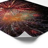 Feuerwerkskörper im neuen Jahr Glitzern Poster (Ecke)