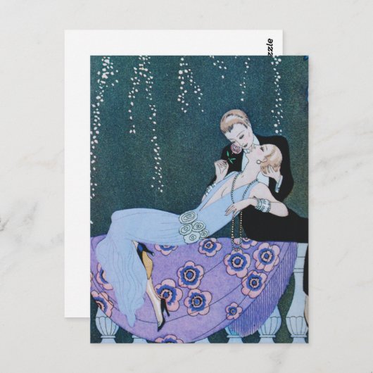 Feuerwerkskörper im Pariser Art Deco Postkarte (Vorne/Hinten)