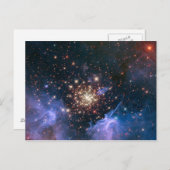 Feuerwerkskörper im Weltraum Postkarte (Vorne/Hinten)