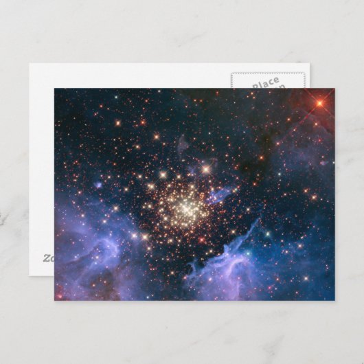 Feuerwerkskörper im Weltraum Postkarte (Vorne/Hinten)