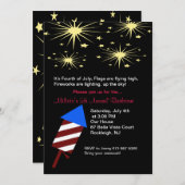 Feuerwerkskörper in der Party Einladung Sky Amerik (Vorne/Hinten)