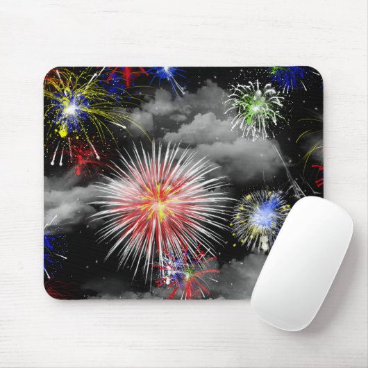 Feuerwerkskörper in Wolken Mousepad (Mit Mouse)