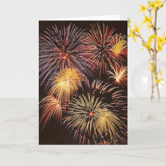 Feuerwerkskörper Karte (Gelbe Blume)