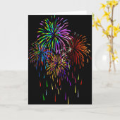 Feuerwerkskörper Karte (Gelbe Blume)