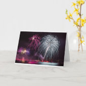 Feuerwerkskörper Karte (Gelbe Blume)