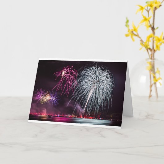 Feuerwerkskörper Karte (Gelbe Blume)