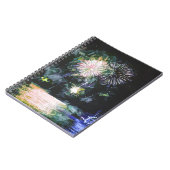 Feuerwerkskörper Künstlerisches Wasserfarbenmeer Notizblock (Linke Seite)