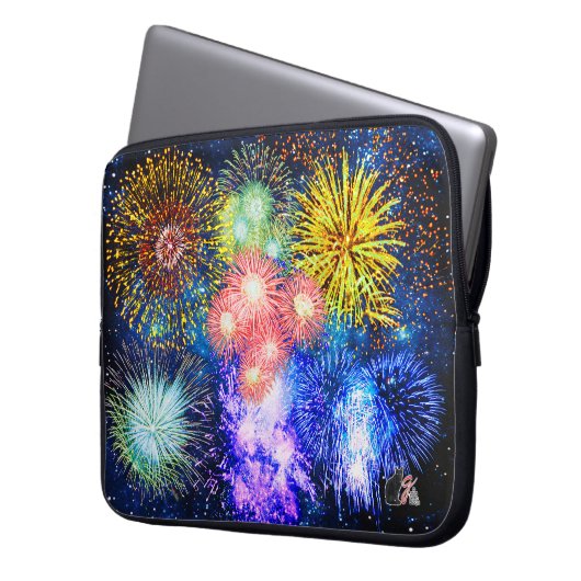 Feuerwerkskörper Laptop-Sieb Laptopschutzhülle (Vorderseite Links)