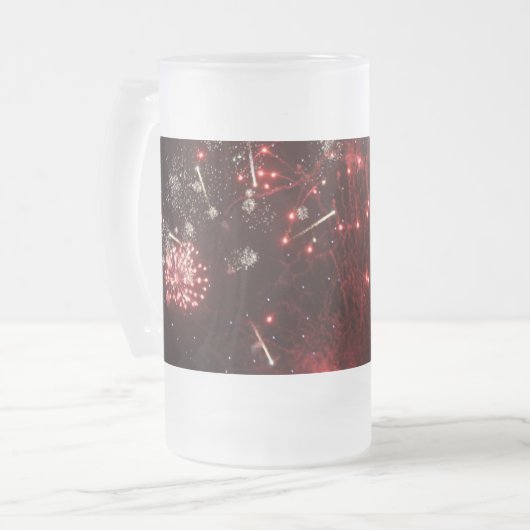 Feuerwerkskörper Mattglas Bierglas (Vorderseite Links)