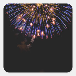Feuerwerkskörper P3649-Aufkleber Quadratischer Aufkleber