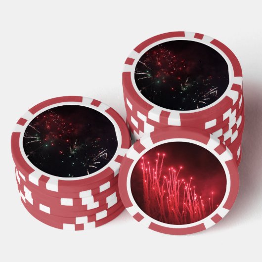 Feuerwerkskörper Pokerchips (Stapel)