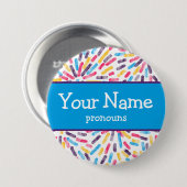 Feuerwerkskörper Polyamory Prilag Flag Pronouns Na Button (Vorne & Hinten)