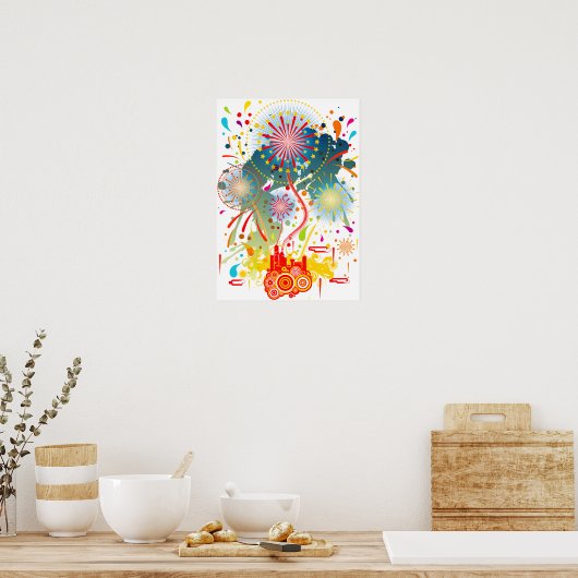 Feuerwerkskörper Poster (Küche)