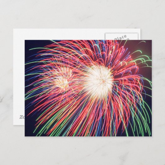 Feuerwerkskörper Postkarte (Vorne/Hinten)