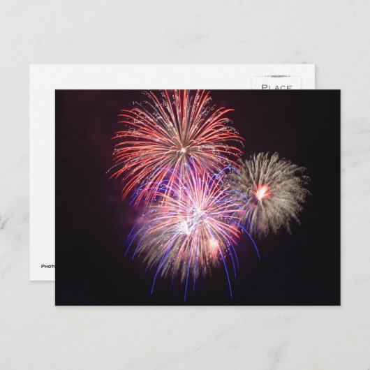 Feuerwerkskörper Postkarte (Vorne/Hinten)