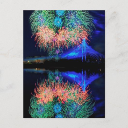 Feuerwerkskörper Postkarte (Vorderseite)