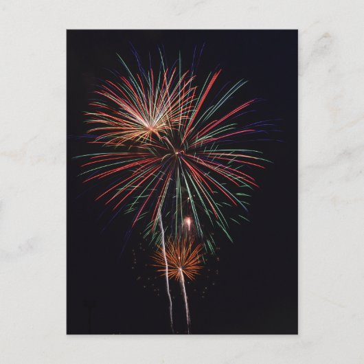 Feuerwerkskörper Postkarte (Vorderseite)