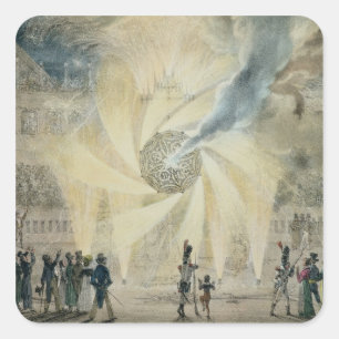 Feuerwerkskörper Quadratischer Aufkleber