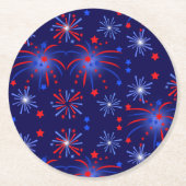 Feuerwerkskörper Runder Pappuntersetzer (Vorderseite)