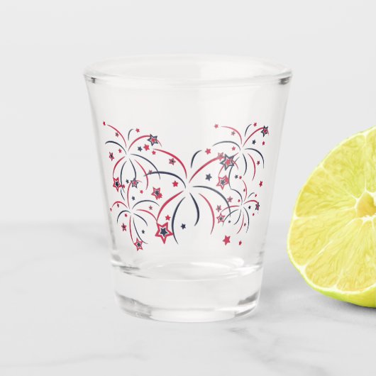 Feuerwerkskörper Schnapsglas (Vorderseite)