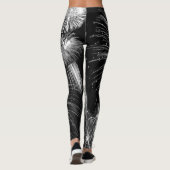 Feuerwerkskörper Schwarz-Weiß-Finale Leggings (Rückseite)