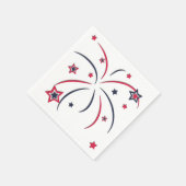 Feuerwerkskörper Serviette (Ecke)