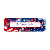 Feuerwerkskörper, Sterne und Flaggen (Vorne)