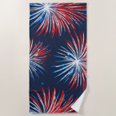 Feuerwerkskörper Strandtuch (Vorderseite)