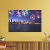 Feuerwerkskörper über der Skyline von Chicago 2 Leinwanddruck (Insitu (Wohnzimmer))