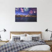 Feuerwerkskörper über der Skyline von Chicago 2 Leinwanddruck (Insitu (Schlafzimmer))