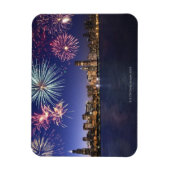 Feuerwerkskörper über der Skyline von Chicago 2 Magnet (Vertikal)