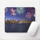 Feuerwerkskörper über der Skyline von Chicago 2 Mousepad (Mit Mouse)