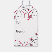 Feuerwerkskörper und Flaggen Geschenkanhänger (Rückseite)